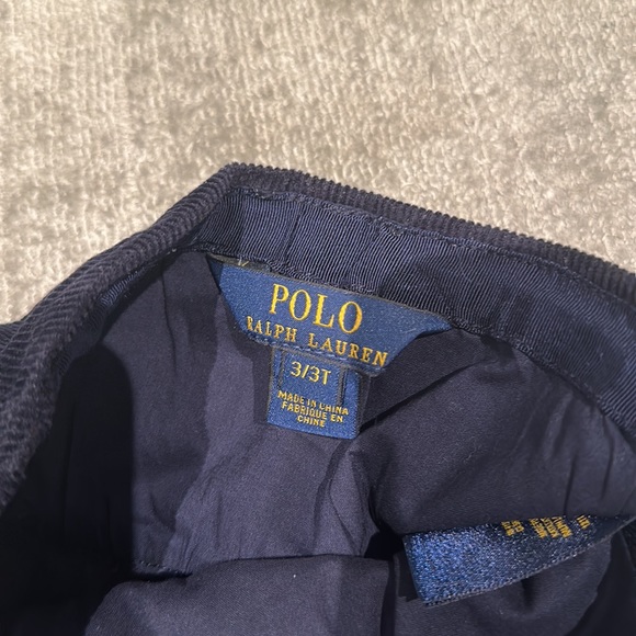 Ruffled navy blue corduroy skirt - Picture 3 of 3